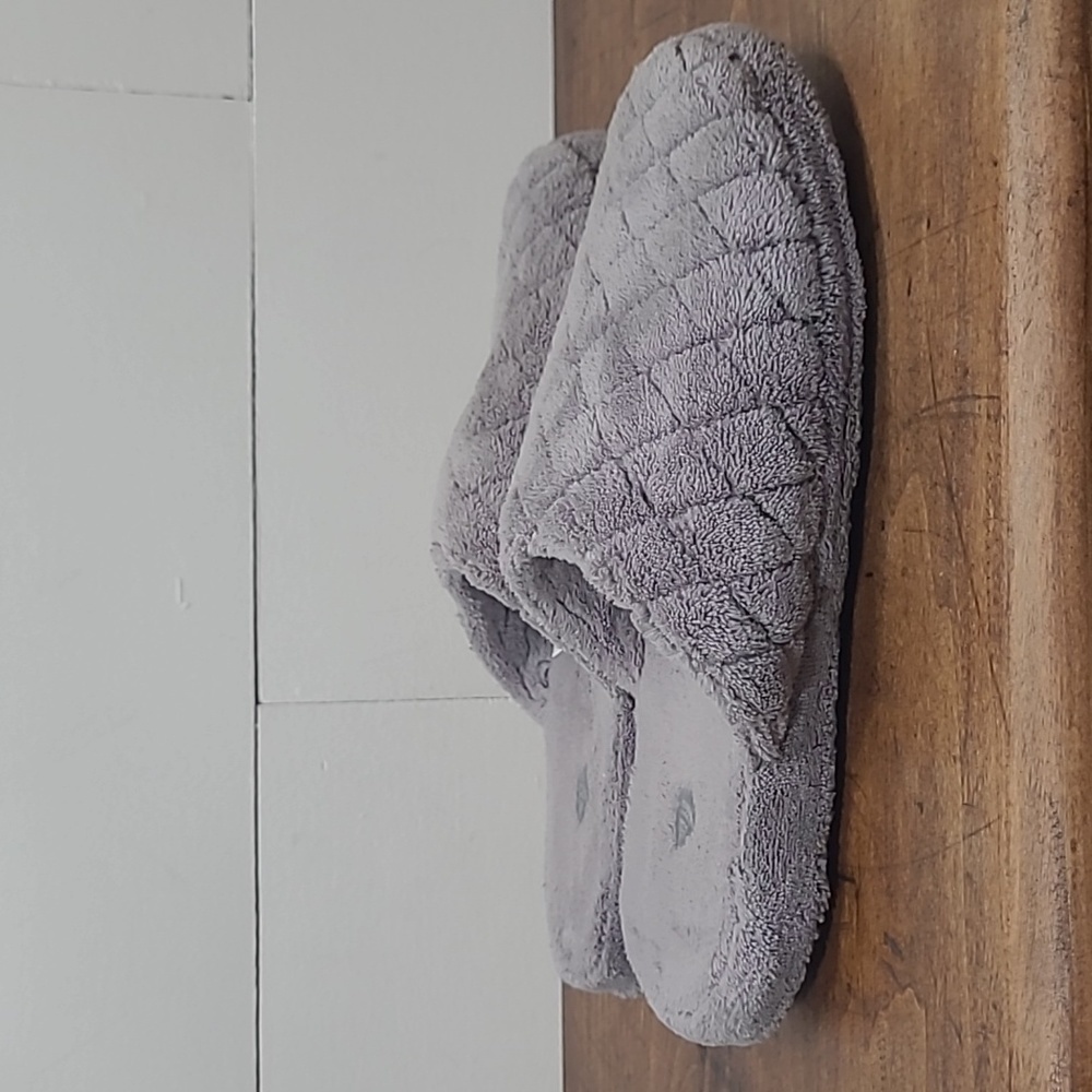 EUC Acorn Classic Spa Grey Quilted Slip On Clog Slipper Women's sz 6.5-7.5 - Picture 4 of 10